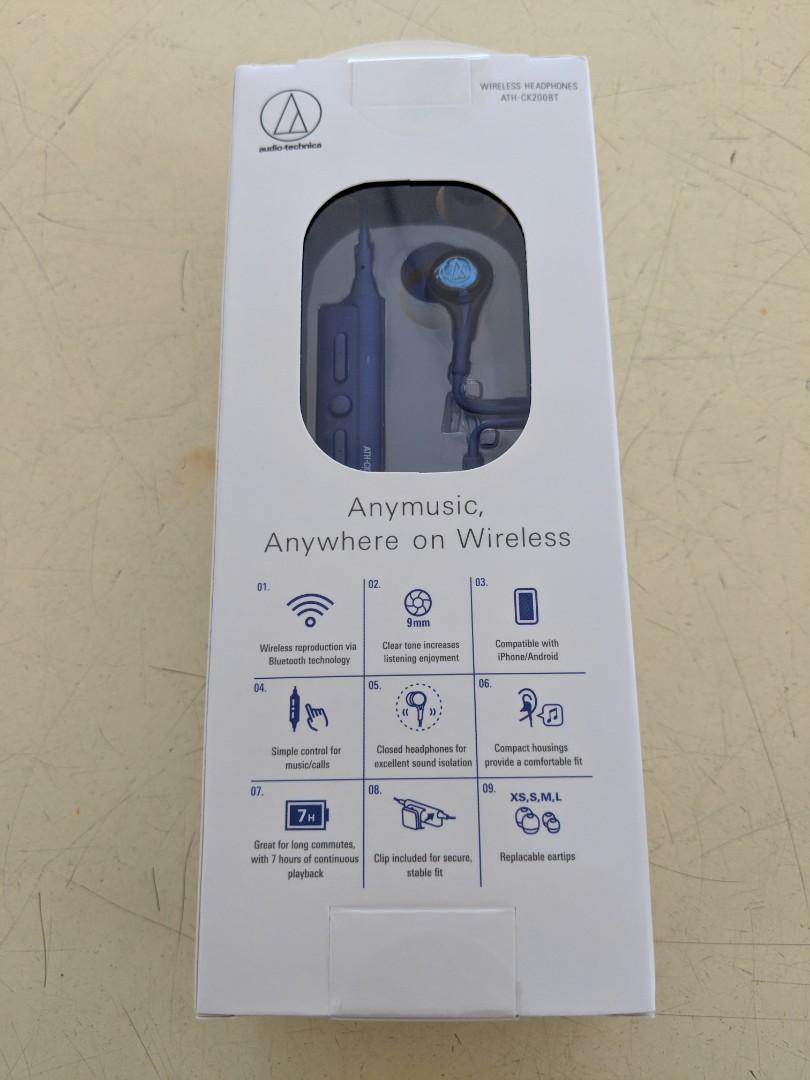 Bnib Bluetooth Wireless Headphones Audio Technica Ath Ck200bt