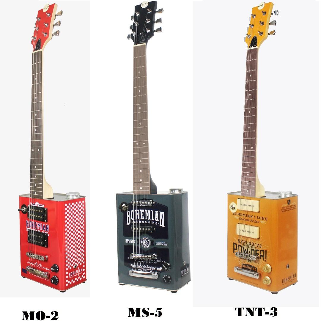 Bohemian Oil Can Guitar, Music & Media, Music Instruments on Carousell