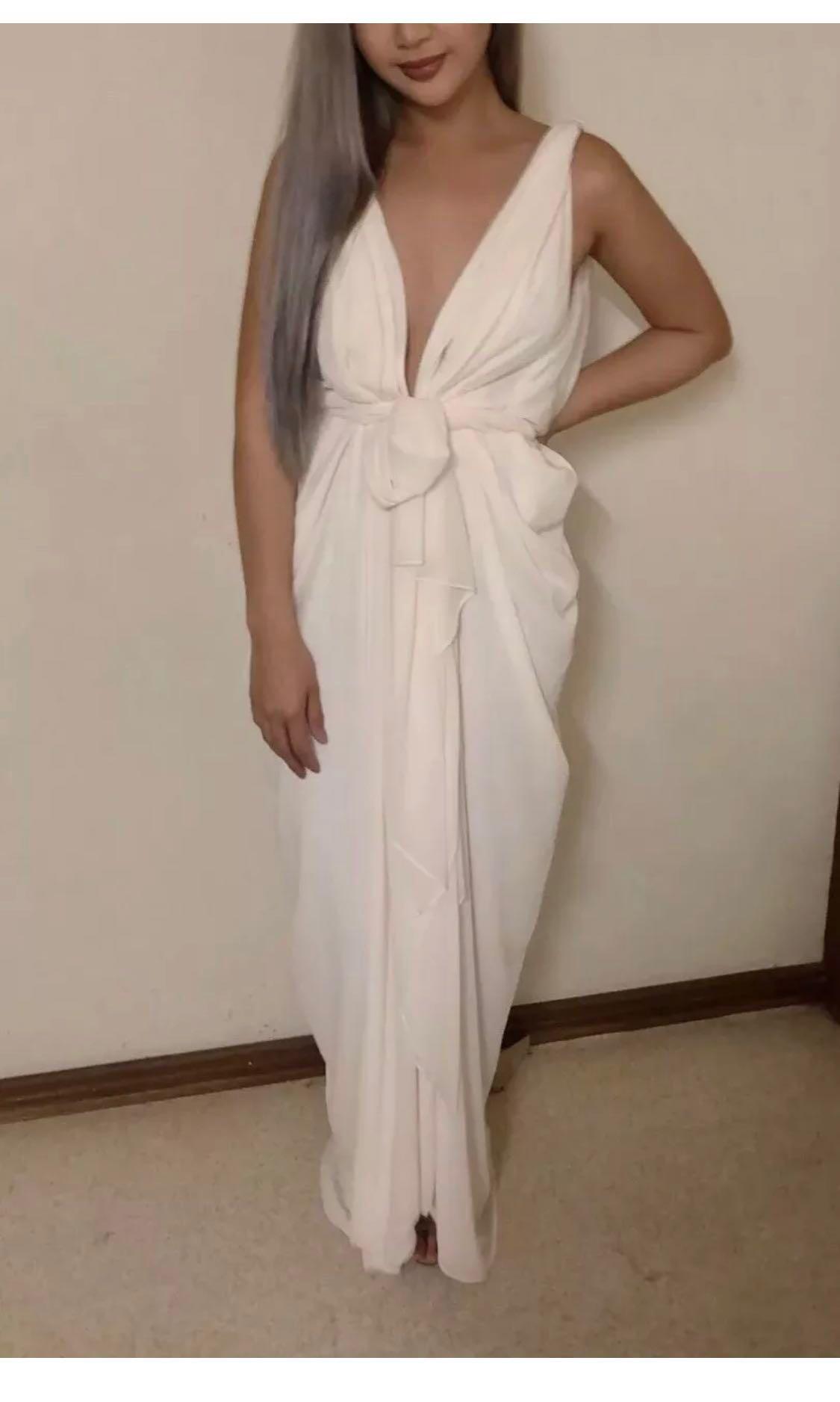 Carla Zampatti white formal dress 