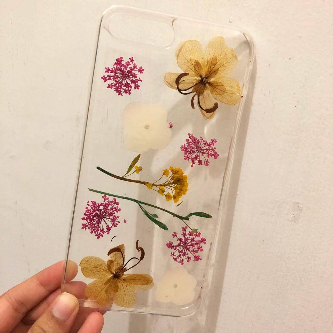 Case Iphone 8 Plus Bunga Kering Asli Telepon Seluler Tablet Aksesoris Tablet Handphone Casing Sarung Di Carousell