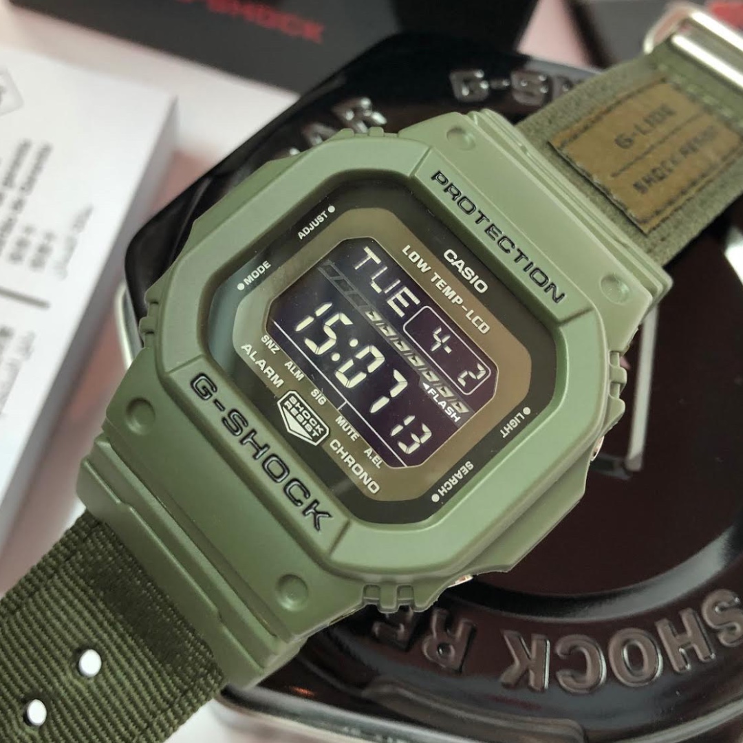 Casio G Shock G Lide In Khaki Green Mobile Phones Gadgets Wearables Smart Watches On Carousell