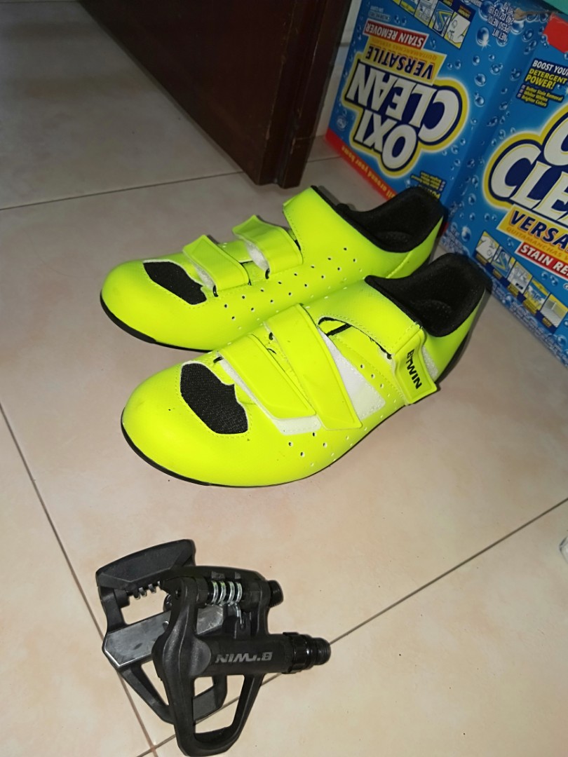 Clipless btwin pedals and shoes with 