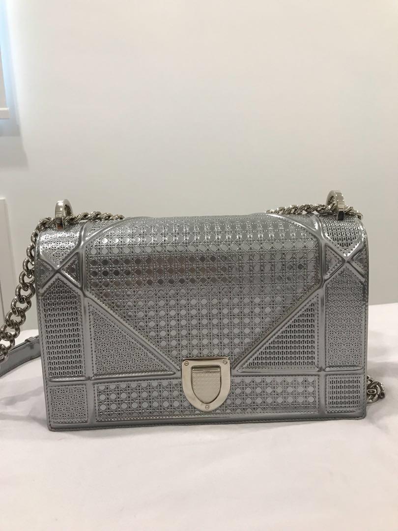 dior bags silver