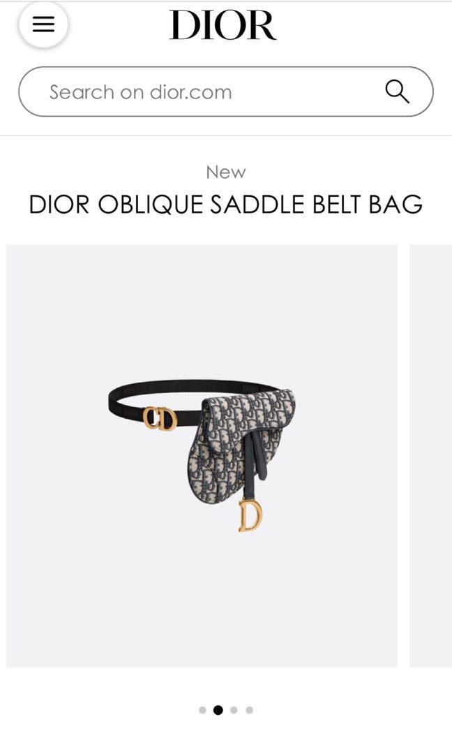 Dior Oblique Saddle Belt Bag Luxury Bags Wallets On Carousell