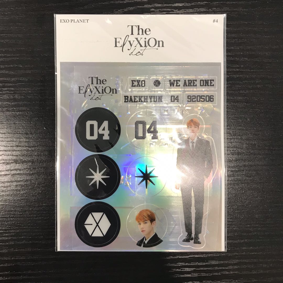 Exo Baekhyun Elyxion Dot Deco Sticker Kit Entertainment K Wave On