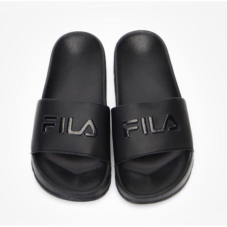 fila black slippers