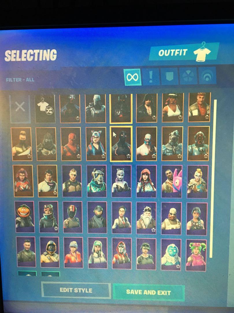 Fortnite Account With Season 2 Battle Pass Skins Including Black