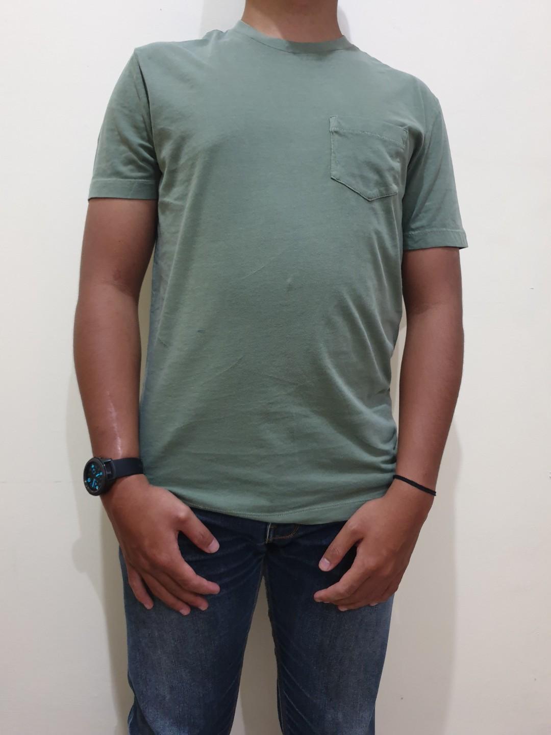 GAP Basic Pocket Tee Kaos Polos Army 
