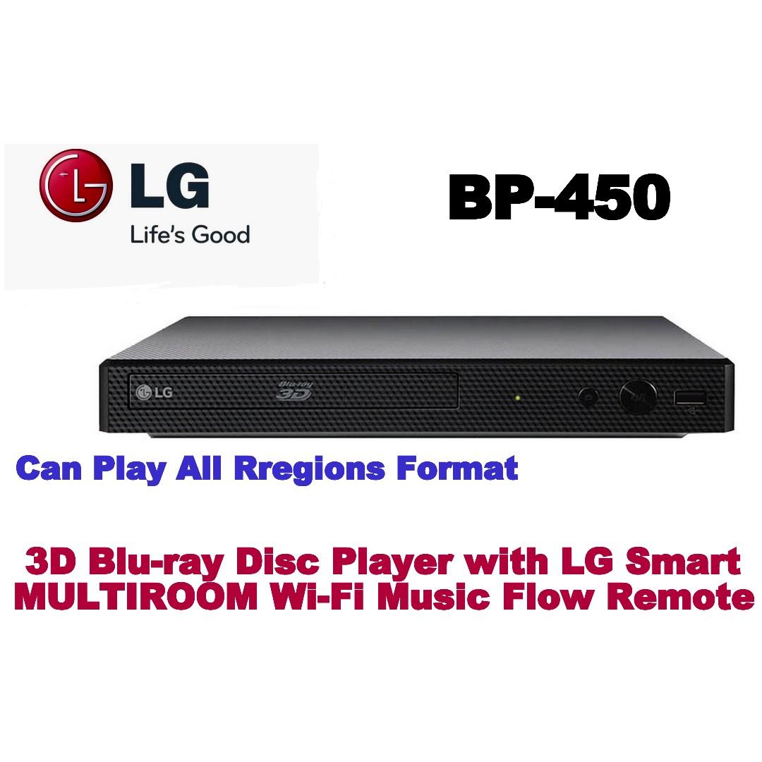 Lg Bp450 Super Compact 3d Blu Ray Disc Player With Lg Smart
