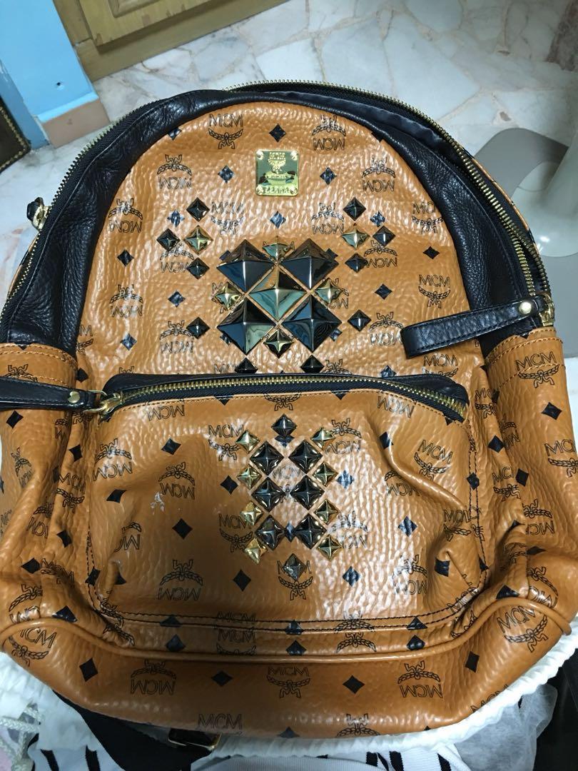 MCM large Backpack, Women's Fashion, Bags & Wallets, Backpacks on 