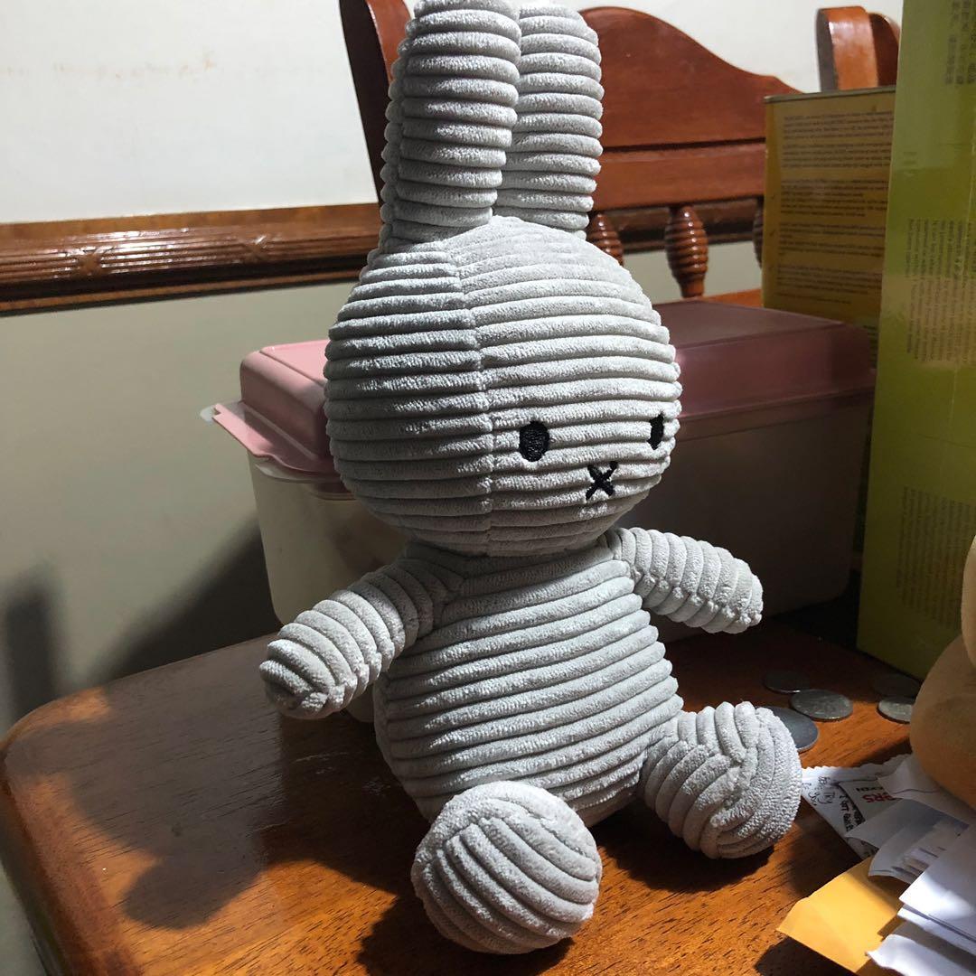 miffy corduroy plush toy grey, Hobbies & Toys, Toys & Games on Carousell