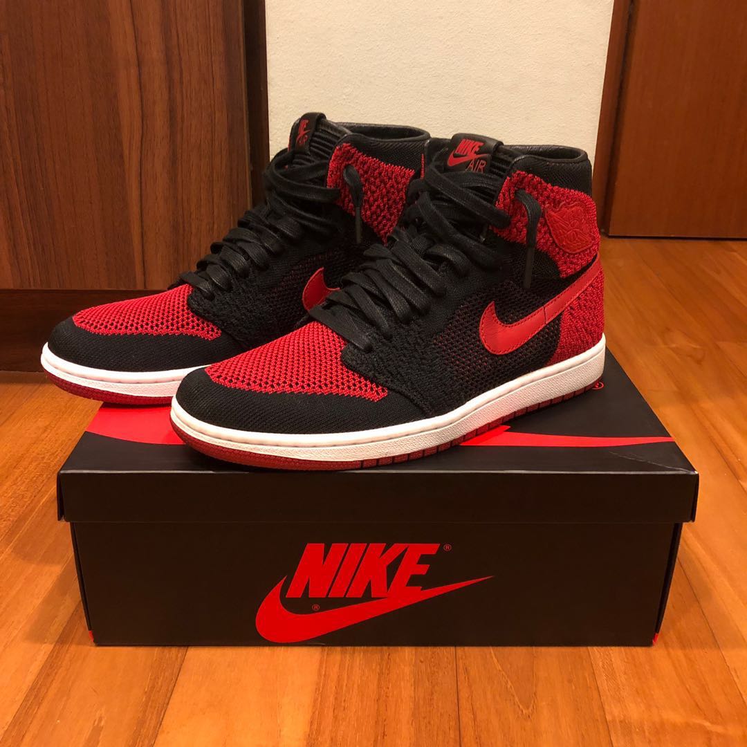 jordan 1 flyknit bred