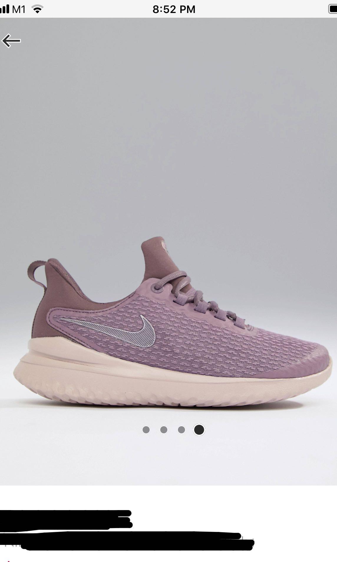 nike running renew rival trainers in violet
