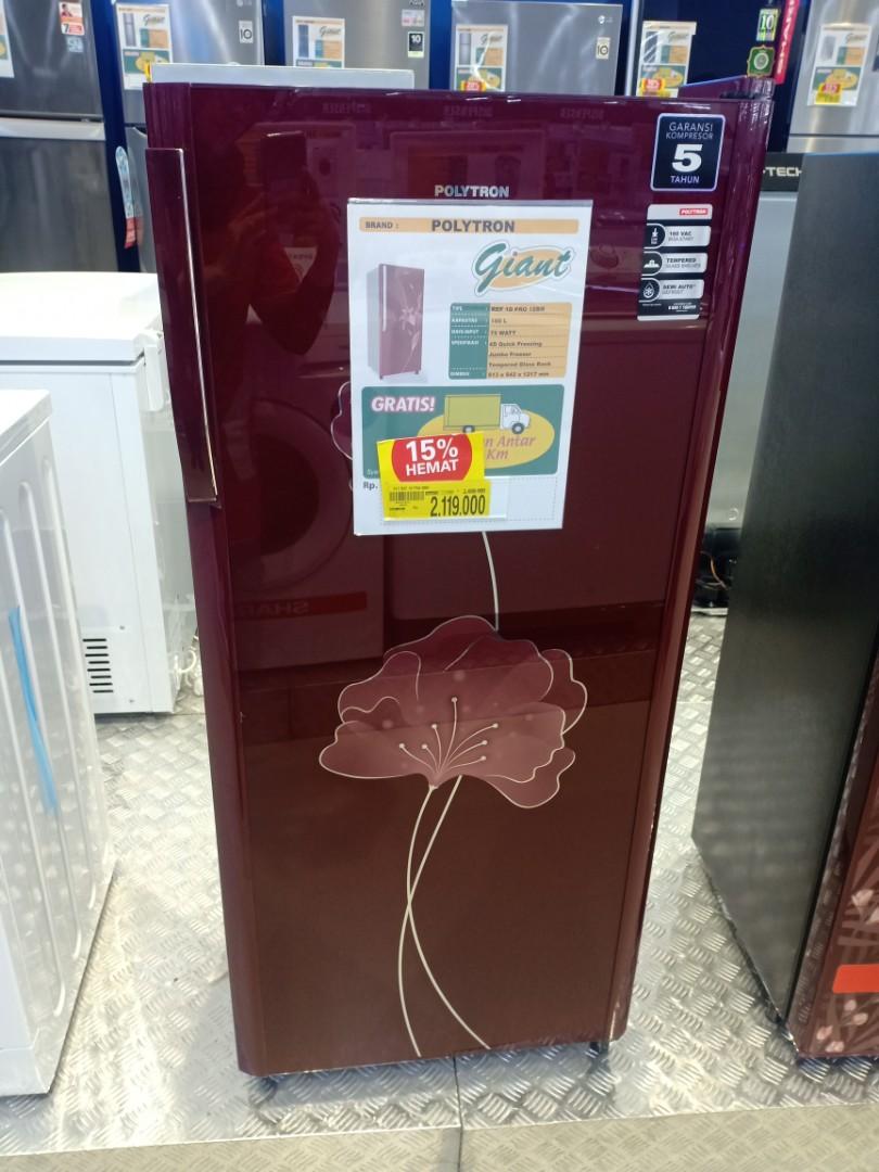 Promo Kredit Kulkas Polytron 1 Pintu 180L, Tanpa Dp *Gratis 1x Cicil
