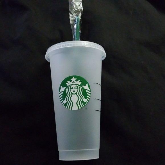 starbucks clear frosted reusable cup