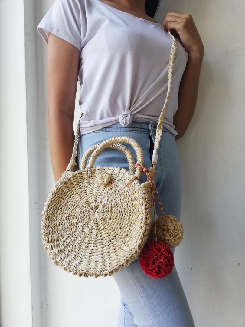 Round abaca clearance bag