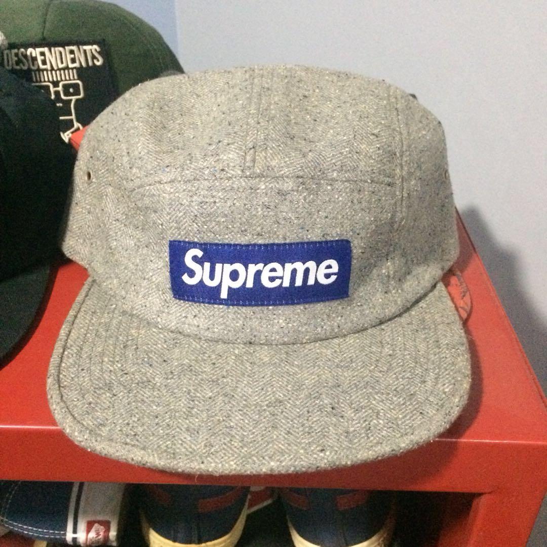 supreme herringbone donegal camp cap