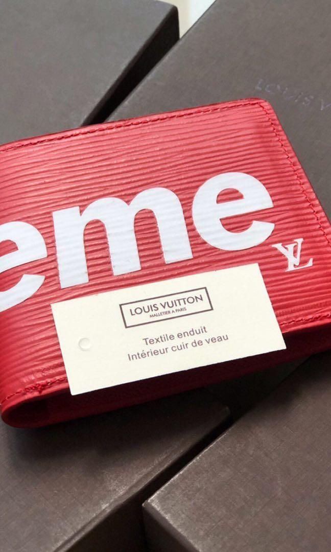 fake supreme lv wallet