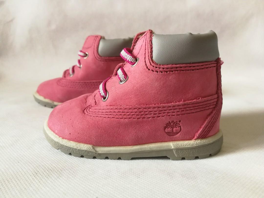 baby red timberland boots