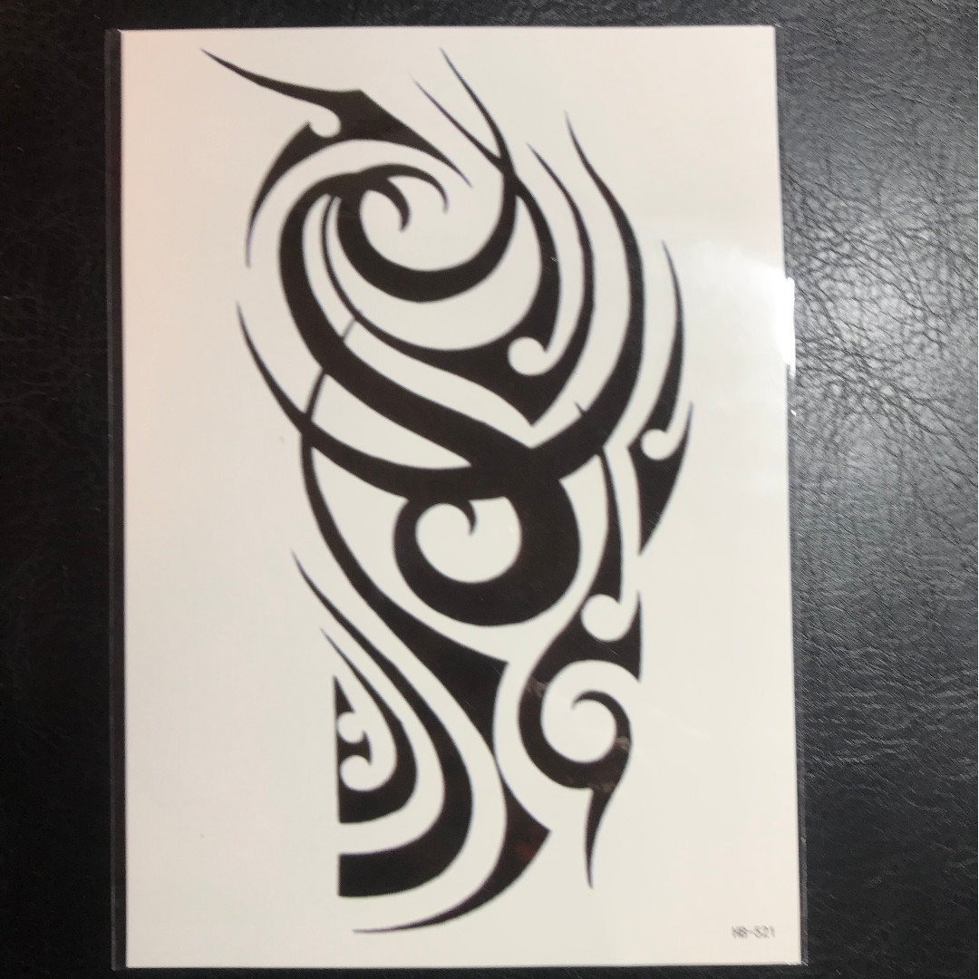 Tribal Abstract Design Half Sleeve Temporary Tattoo Sticker Health Beauty Makeup On Carousell