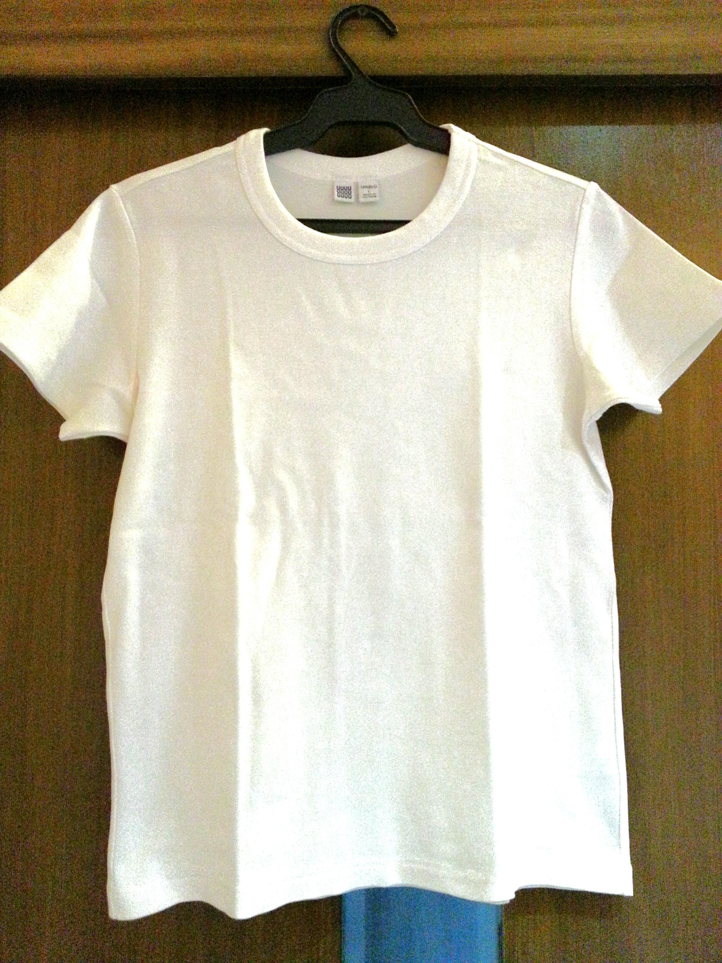 Uniqlo Plain White shirt Womens Fashion Tops Shirts on Carousell