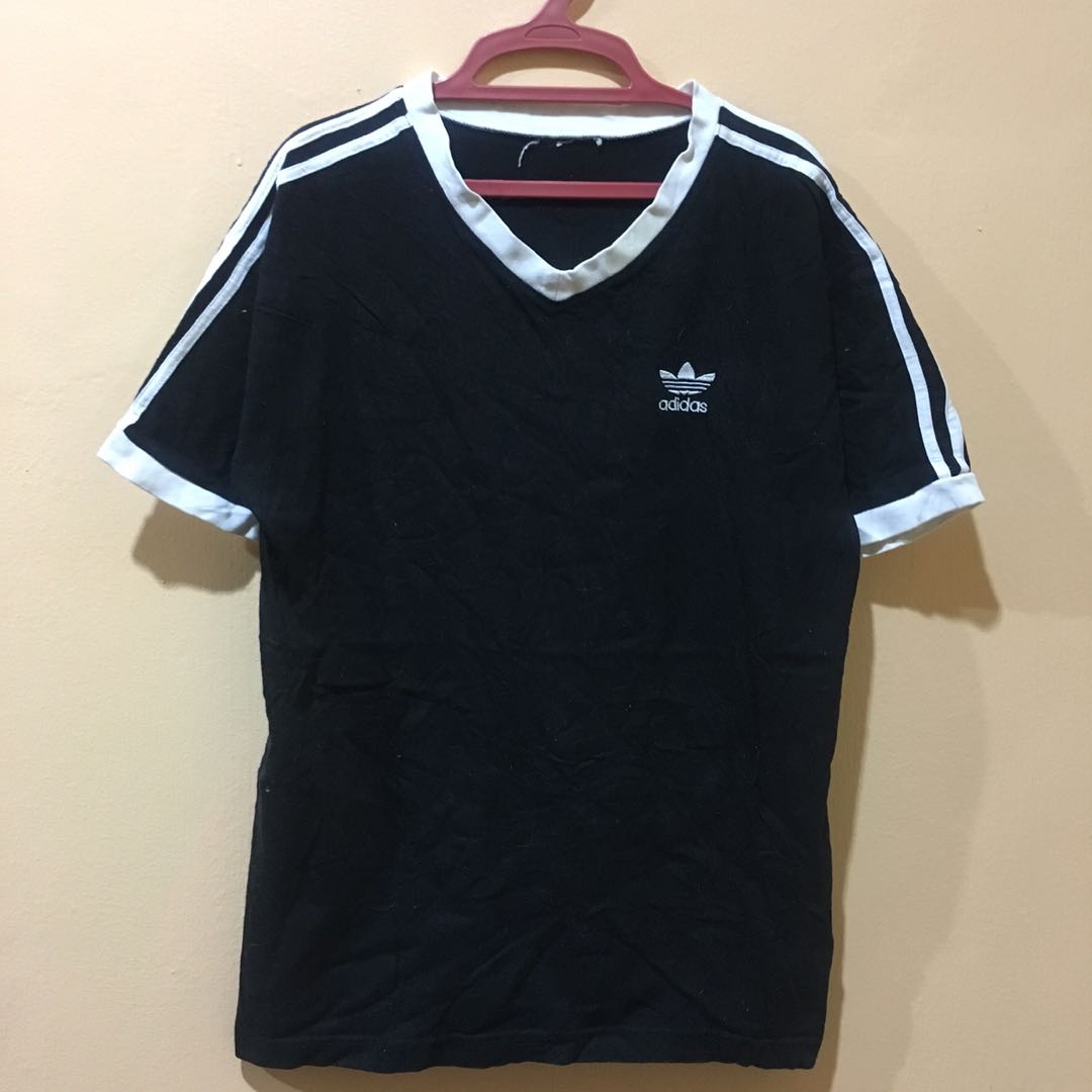 Vintage Adidas V Neck Tshirt Men s Fashion Tops Sets Tshirts