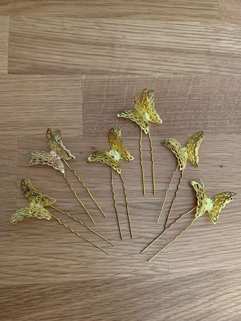 Wedding Butterfly Hair Pins Women S Fashion Accessories Hair