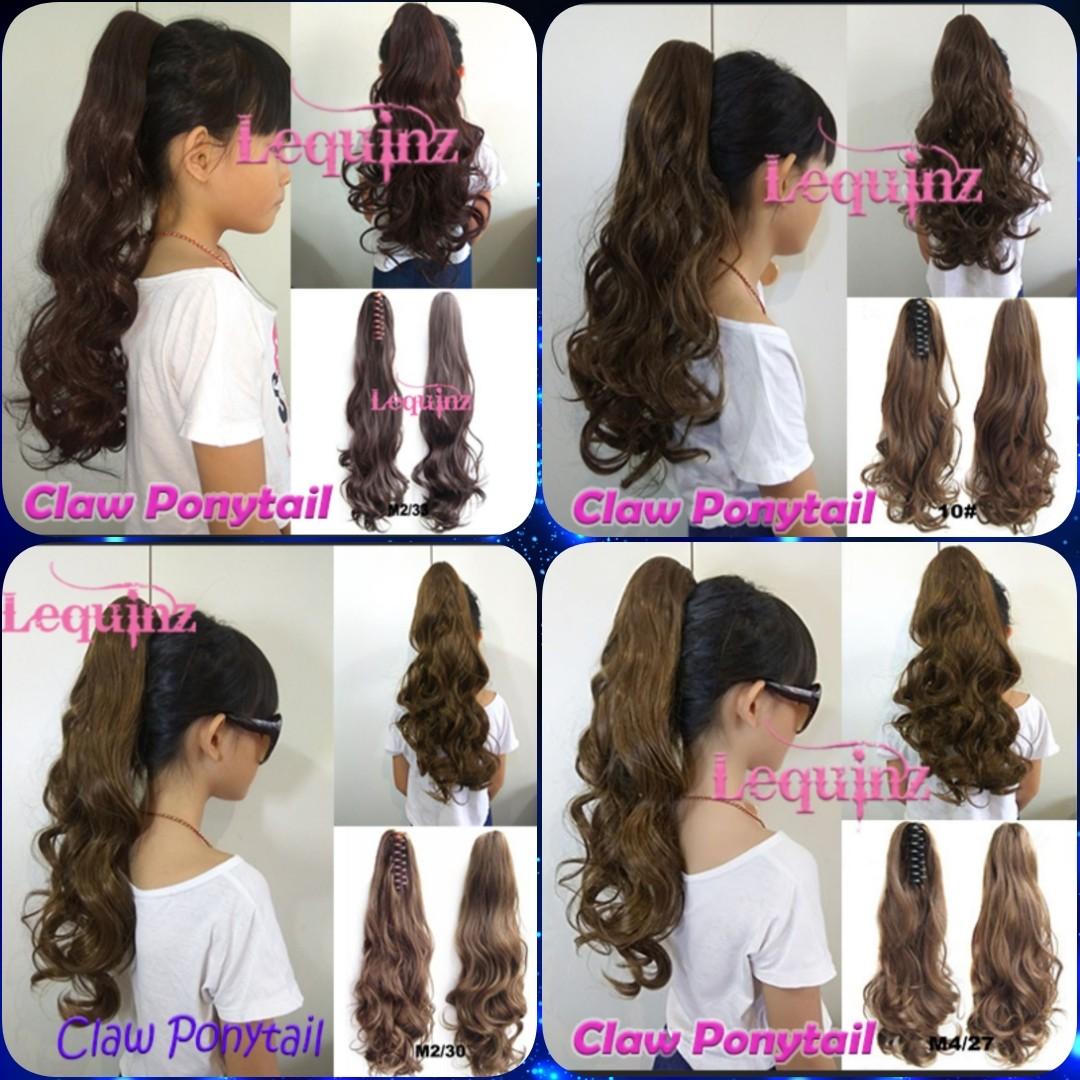 Long Wavy Bouncy Thick Claw Ponytail Hair Extensions Women S