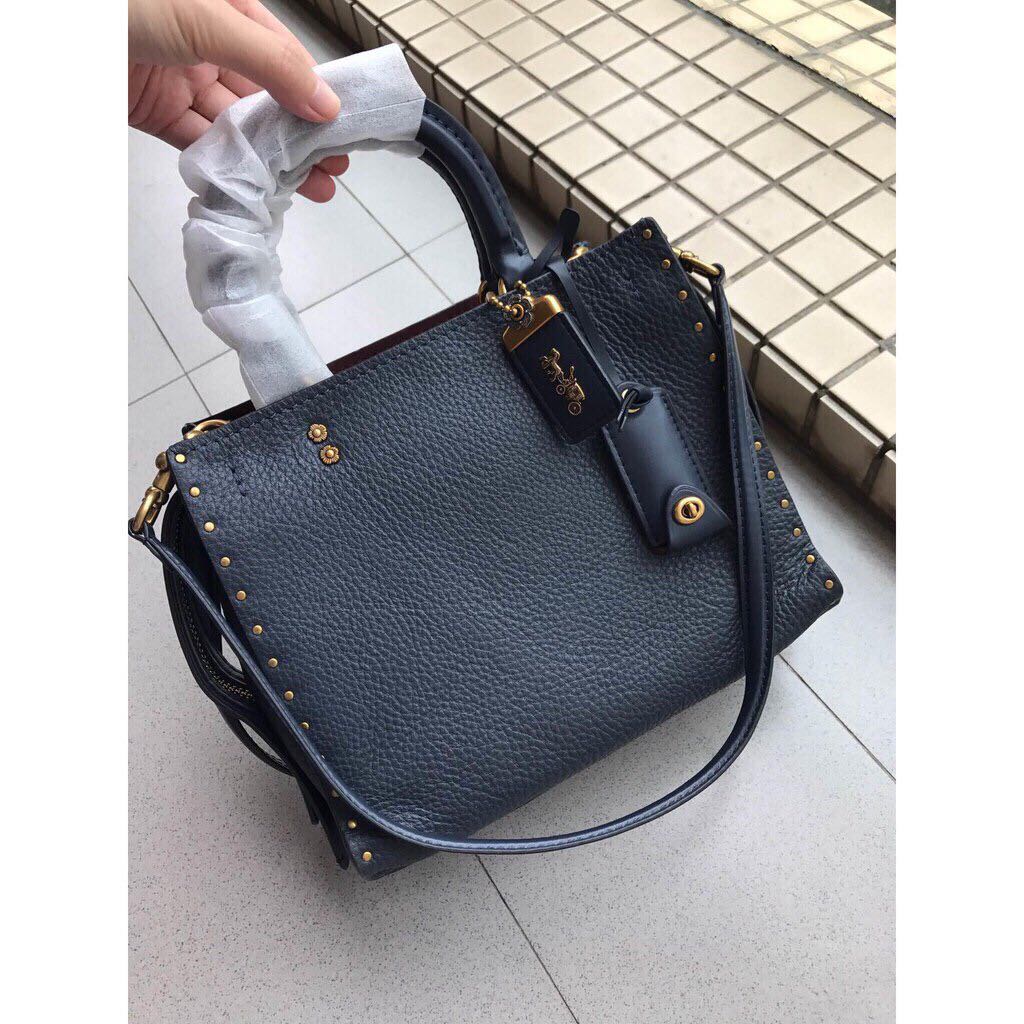 Authentic coach rogue 25 with rivets satchel Women s Fashion