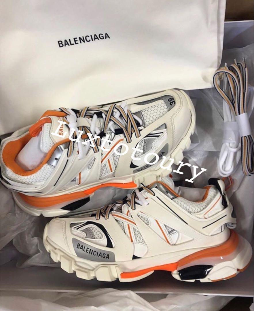 Balenciaga track shoes white orange Tenthyoumimilant.ga