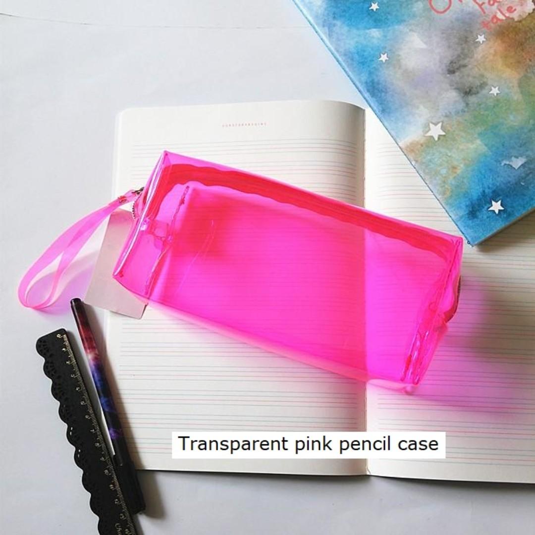 Big Transparent Pencil Case Books Stationery Stationery On