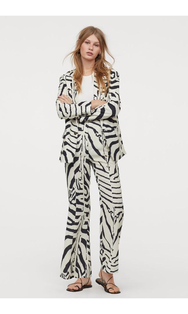 Bnwt h m studio 2019 collection zebra trousers Women s Fashion
