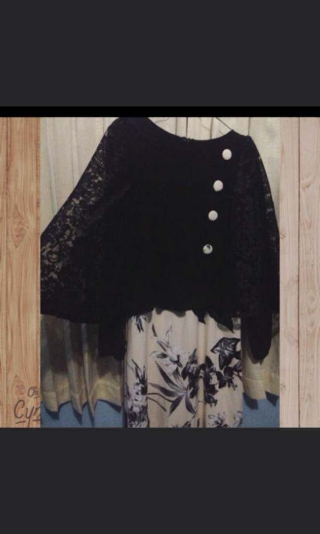 Brokat Cantik Baju Muslim Fesyen Wanita Muslim Fashion Gaun Di Carousell