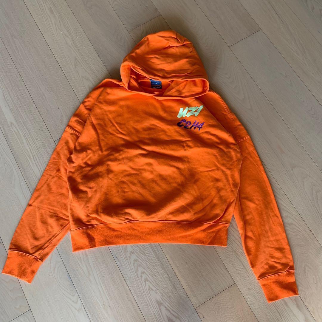 nike hoodie white orange