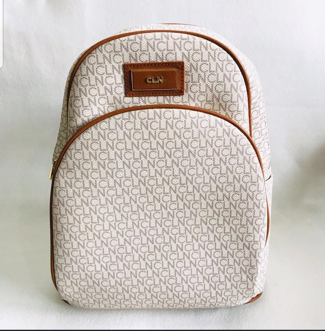 Classy Large Backpack in White by CLN, Luxury, Bags & Wallets on Carousell
