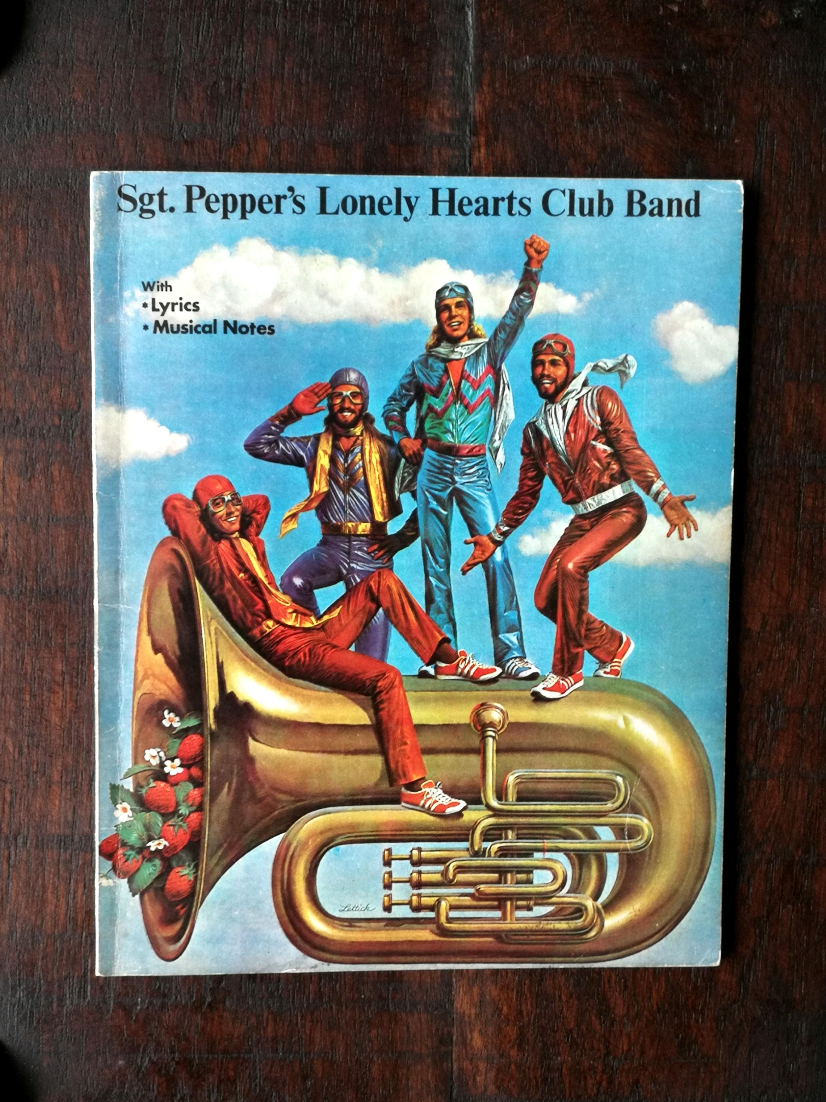 COLLECTIBLE BEE GEES - THE BEATLES SGT. PEPPER'S LONELY HEARTS CLUB BAND  SHEET MUSIC BOOK, Hobbies & Toys, Music & Media, CDs & DVDs on Carousell