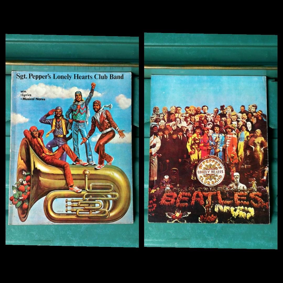 COLLECTIBLE BEE GEES - THE BEATLES SGT. PEPPER'S LONELY HEARTS CLUB BAND  SHEET MUSIC BOOK, Hobbies & Toys, Music & Media, CDs & DVDs on Carousell