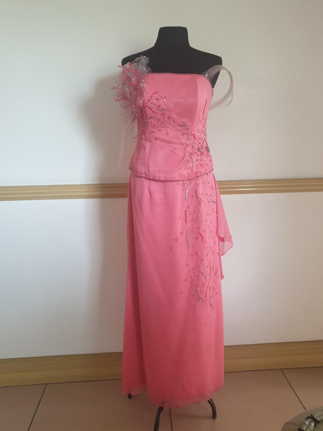 blush pink gown for ninang