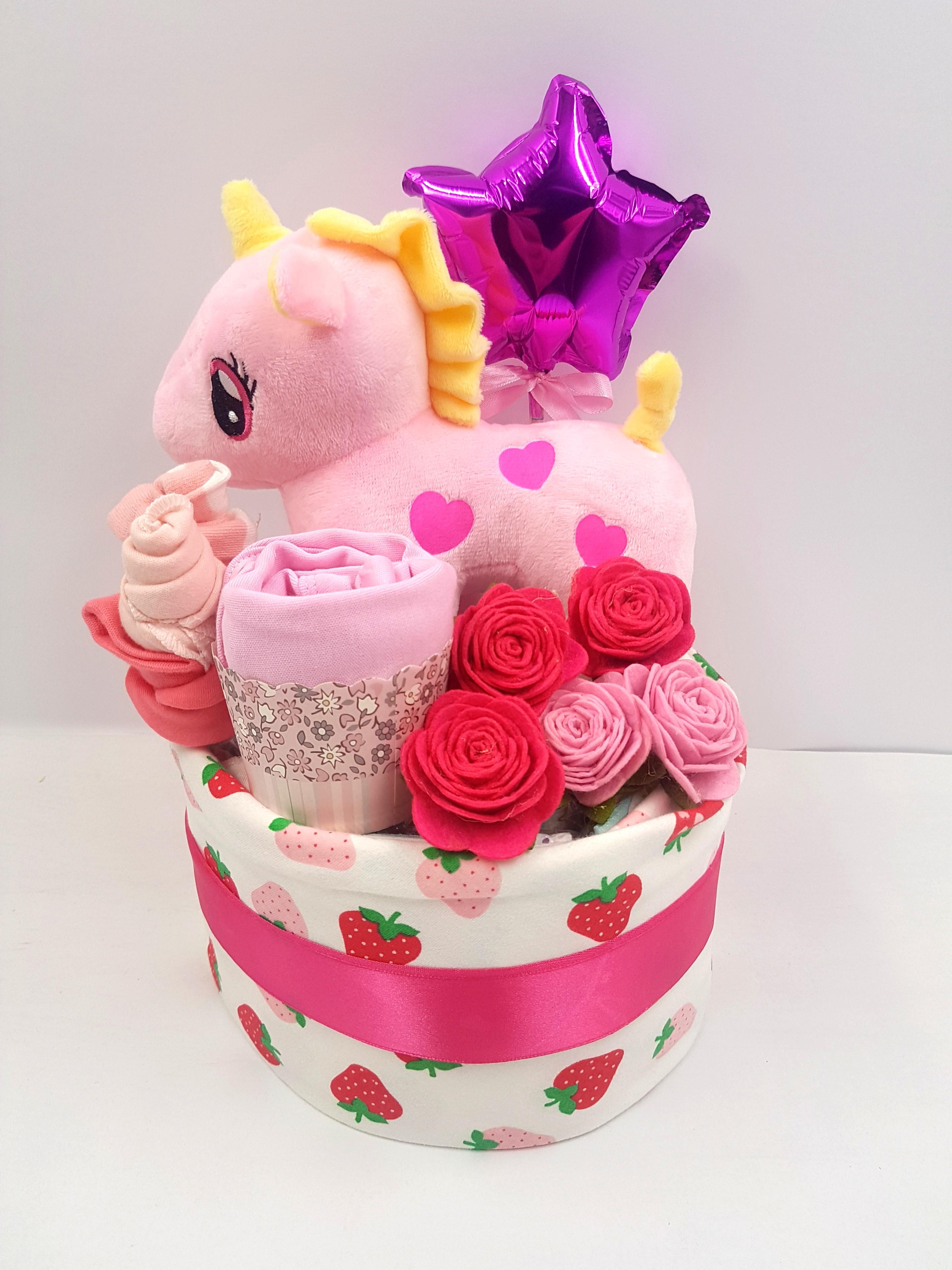 Diaper Cake Unicorn Baby Girl Hamper Babies Kids Babies