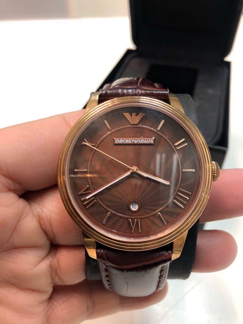 emporio armani leather watch price