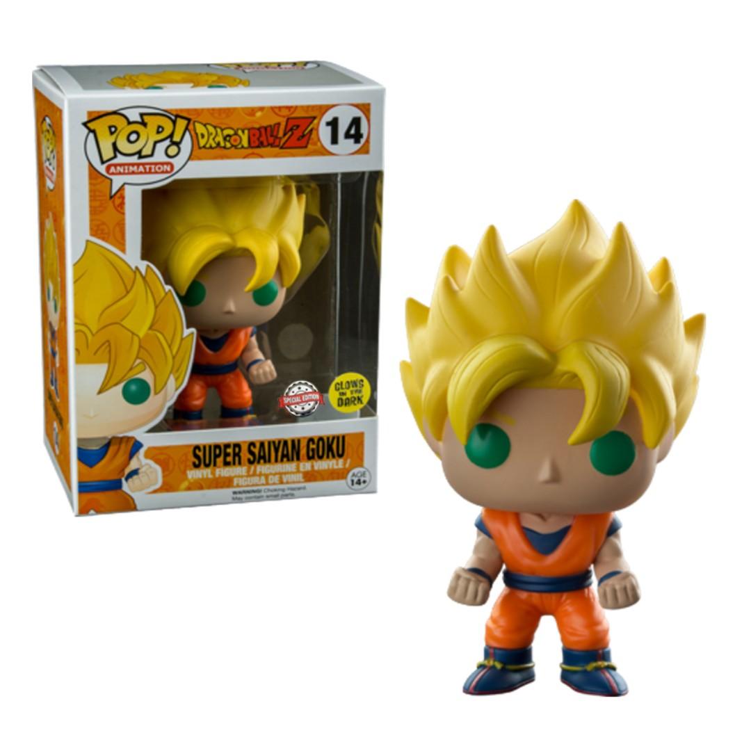 Funko Pop Animation Dragonball Z Super Saiyan Goku Glows In The