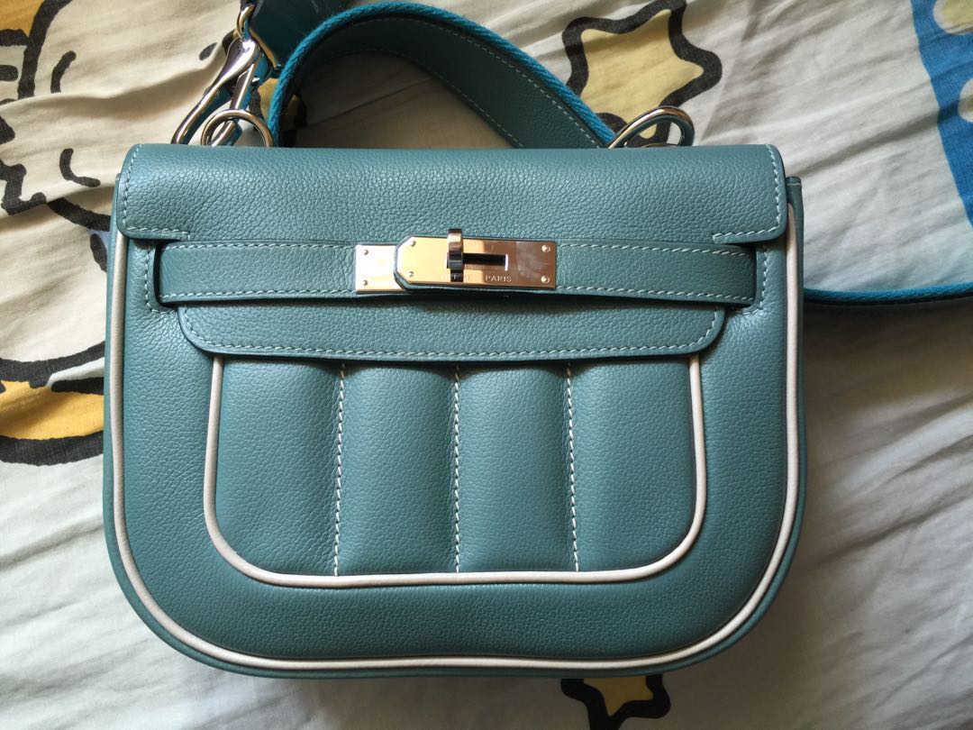 Hermes Berline Mini (Evercolor, Ciel + Gris Perl)