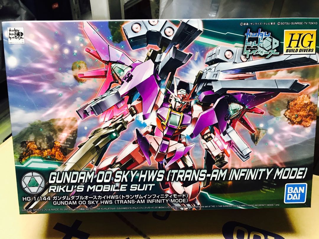 HG 1/144 Gundam 00 Sky HWS (TRANS-AM INFINITY MODE) RIKU'S MOBILE SUIT ...