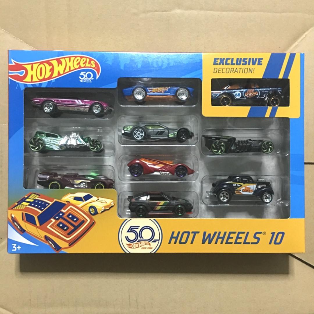 hot wheels 50th anniversary 10 car pack