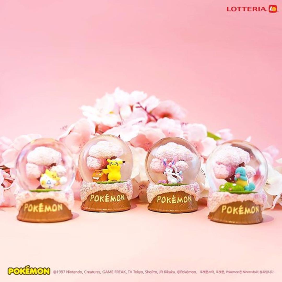 Instocks Ltd Ed Korea Lotteria Pokemon Cherry Blossom Snow Globe Pikachu Toys Games Bricks Figurines On Carousell
