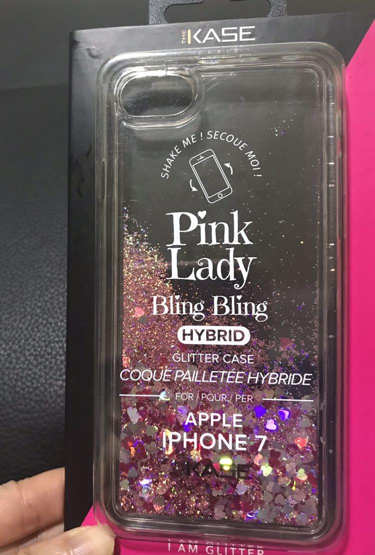 Iphone 7 Casing (Category: Cases & Sleeves) located in Singapore. Submitted by laughyears (Listing ID 222528633, Image 1). Description: Pink Lady Bling Bling Glitter Case Small little loves moving around in inner case. Apple iPhone 7 protective casing..
