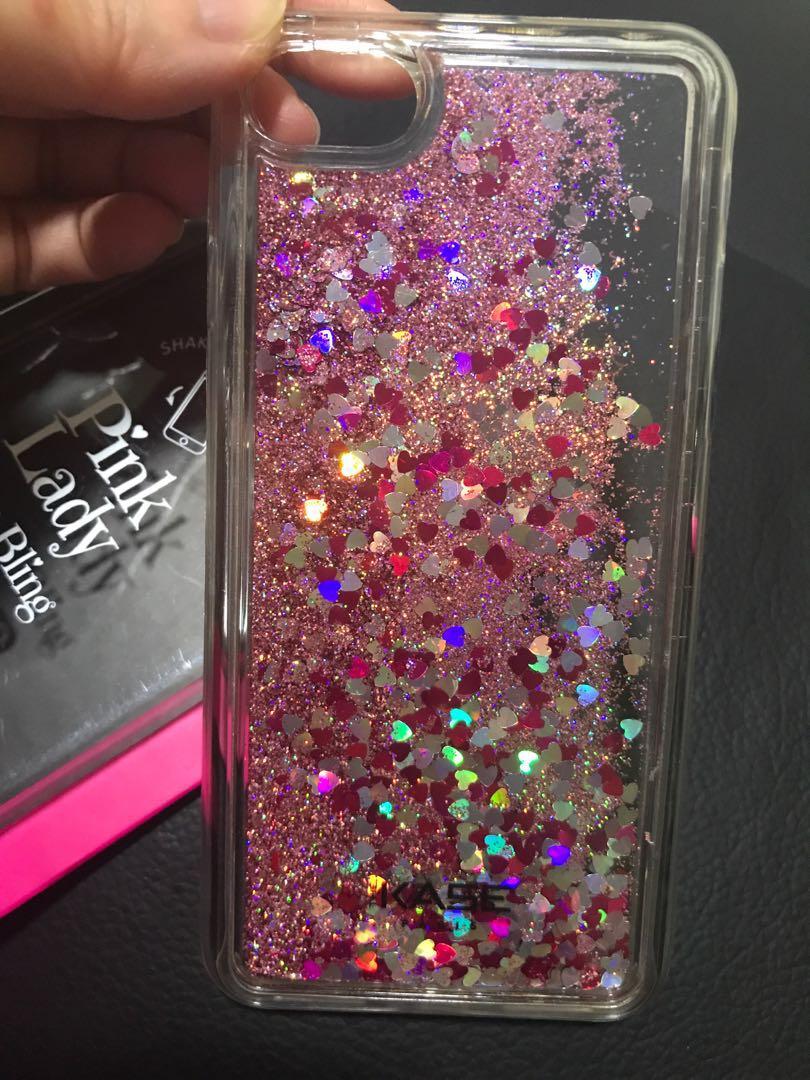 Iphone 7 Casing (Category: Cases & Sleeves) located in Singapore. Submitted by laughyears (Listing ID 222528633, Image 2). Description: Pink Lady Bling Bling Glitter Case Small little loves moving around in inner case. Apple iPhone 7 protective casing..