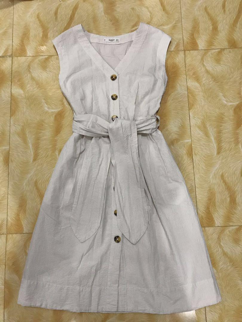 mango button down dress
