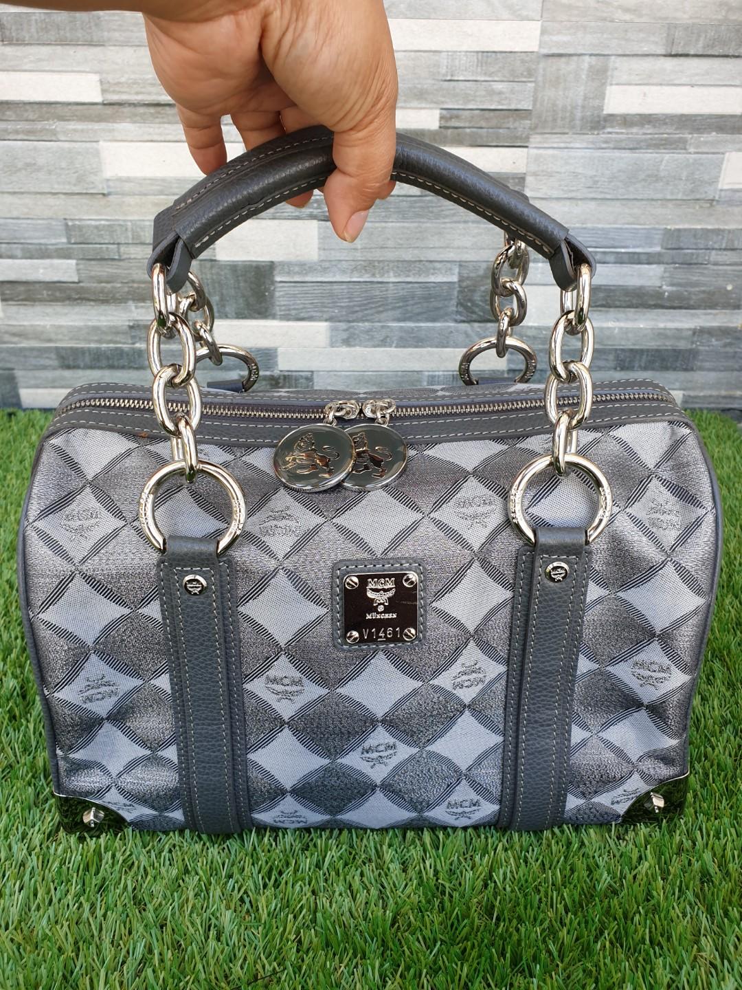 mcm gray bag