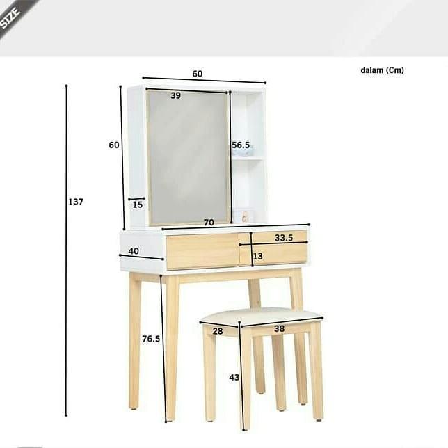Ukuran Standar Meja Rias Minimalis MEJADWAL